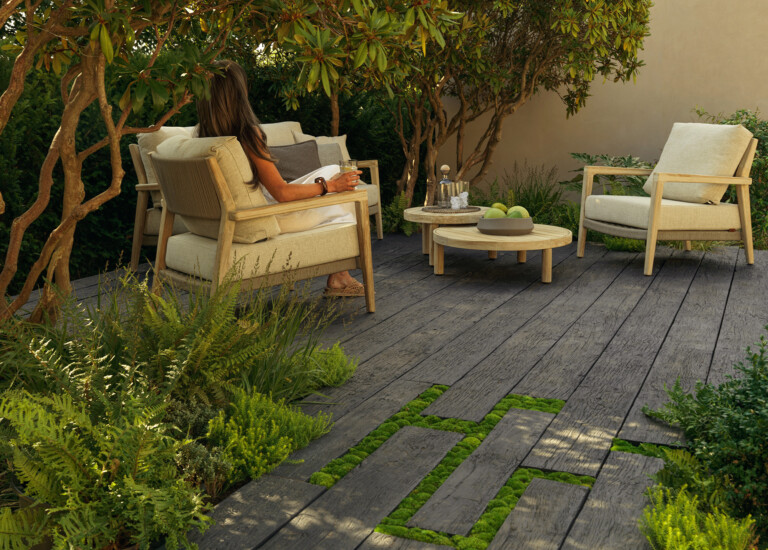 composite decking weathered oak embered